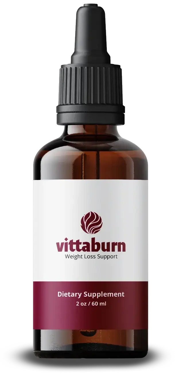 VittaBurn natural weight loss support liquid drops bottle